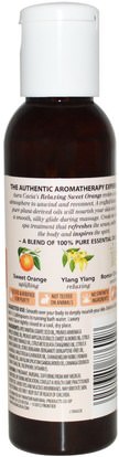 والصحة، والجلد، وزيت التدليك، وزيوت العناية بالجسم Aura Cacia, Aromatherapy Body Oil, Relaxing Sweet Orange, 4 fl oz (118 ml)