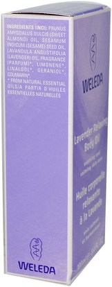 والصحة، والجلد، وزيت التدليك، وزيوت العناية بالجسم Weleda, Relaxing Body Oil, Lavender, 3.4 fl oz (100 ml)