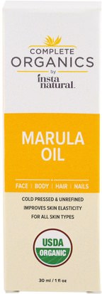 الصحة، الجلد، زيت التدليك InstaNatural, Complete Organics, Marula Oil, 1 fl oz (30 ml)