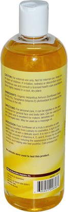 الصحة، الجلد، زيت التدليك Life Flo Health, Pure Sunflower Oil, 16 fl oz (473 ml)