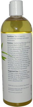 الصحة، الجلد، زيت التدليك Now Foods, Solutions, Comforting Massage Oil, 16 fl oz (473 ml)