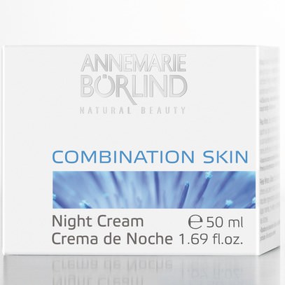 الصحة، الجلد، الكريمات الليل، الجمال، العناية بالوجه، نوع الجلد التحرير والسرد إلى البشرة الدهنية AnneMarie Borlind, Combination Skin Night Cream, 1.69 fl oz (50 ml)