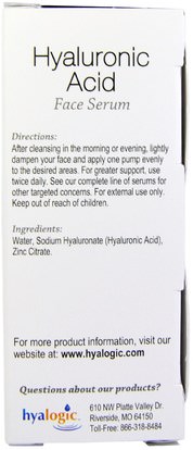 الصحة، مصل الجلد، الجمال، حمض الهيالورونيك الجلد Hyalogic LLC, Episilk, Pure HA Face Serum, 1 fl oz (30 ml)