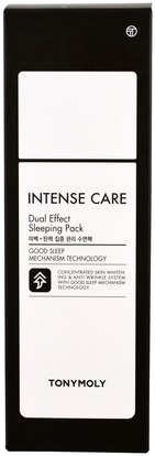 الصحة، الجلد Tony Moly, Intense Care, Dual Effect Sleeping Pack, 3.52 fl oz (100 ml)