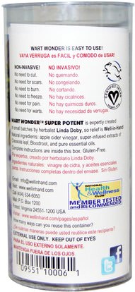 الصحة، الجلد Wellinhand Action Remedies, Super Potent, Wart Wonder!, 2 fl oz (60 ml)