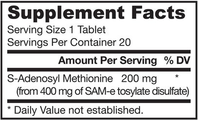 الصحة، تعاطي المخدرات، الإدمان، سام-e (s-أدينوسيل ميثيونين)، سام-e 200 ملغ Jarrow Formulas, SAM-e (S-Adenosyl-L-Methionine) 200, 200 mg, 20 Enteric-Coated Tablets