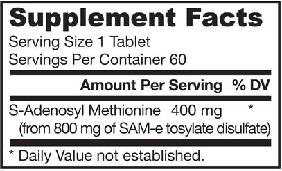 الصحة، تعاطي المخدرات، الإدمان، سام-e (s-أدينوسيل ميثيونين)، سام-e 400 ملغ Jarrow Formulas, SAM-e (S-Adenosyl-L-Methionine) 400, 60 Enteric-Coated Tablets