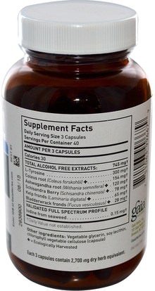 الصحة، الغدة الدرقية Gaia Herbs, Thyroid Support, 120 Vegetarian Liquid Phyto-Caps