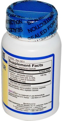 الصحة، المرأة، بوزويليا Life Extension, 5-Lox Inhibitor, with ApresFlex, 100 mg, 60 Veggie Caps