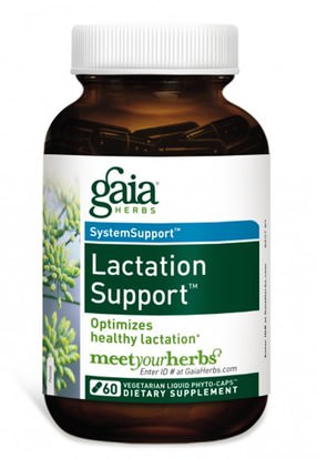 الصحة، المرأة Gaia Herbs, SystemSupport, Lactation Support, 60 Vegetarian Liquid Phyto-Caps