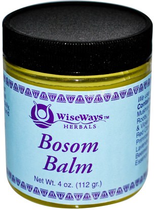 الصحة، نساء، العشبية، سالف WiseWays Herbals, LLC, Bosom Balm, 4 oz (113 g)