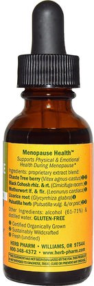 والصحة، والنساء، وانقطاع الطمث Herb Pharm, Menopause Health, 1 fl oz (29.6 ml)