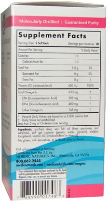والصحة، والمرأة، والحمل Nordic Naturals, Prenatal DHA, Unflavored Formula, 500 mg, 180 Soft Gels