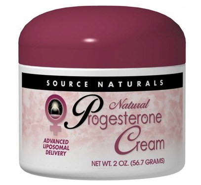 والصحة، والمرأة، ومنتجات كريم البروجسترون Source Naturals, Natural Progesterone Cream, 4 oz (113.4 g)
