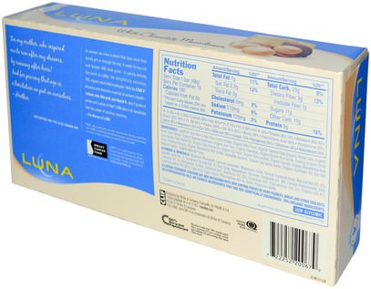 والصحة، والمرأة، والمنتجات الرياضية النسائية Clif Bar, Luna, Whole Nutrition Bar For Women, White Chocolate Macadamia, 15 Bars, 1.69 oz (48 g) Each