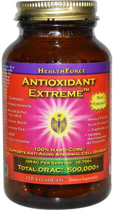 HealthForce Nutritionals, Antioxidant Extreme, Version 8, 120 VeganCaps ,والمكملات الغذائية، ومضادات الأكسدة