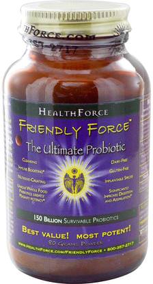 HealthForce Nutritionals, Friendly Force, The Ultimate Probiotic Powder, 80 g ,المكملات الغذائية، البروبيوتيك، استقرت البروبيوتيك