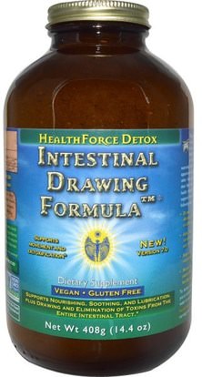 HealthForce Nutritionals, Intestinal Drawing Formula, Version 7.0, 14.4 oz (408 g) ,الصحة، السموم