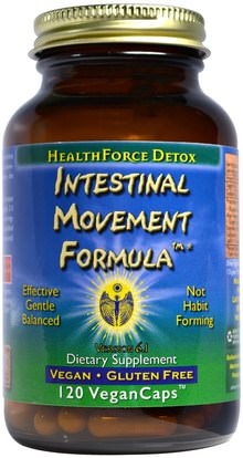 HealthForce Nutritionals, Intestinal Movement Formula, 120 Vegan Caps ,الصحة، السموم