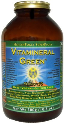 HealthForce Nutritionals, Vitamineral Green, Version 5.3, 10.6 oz (300 g) ,المكملات الغذائية، سوبرفوودس، الخضر