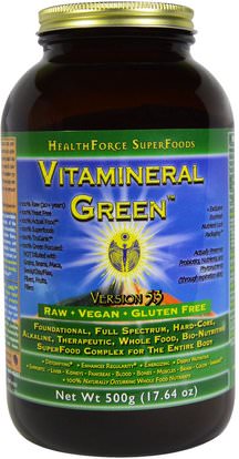 HealthForce Nutritionals, Vitamineral Green, Version 5.3, 17.64 oz (500 g) ,المكملات الغذائية، سوبرفوودس، الخضر