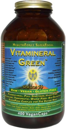 HealthForce Nutritionals, Vitamineral Green, Version 5.3, 400 VeganCaps ,المكملات الغذائية، سوبرفوودس، الخضر