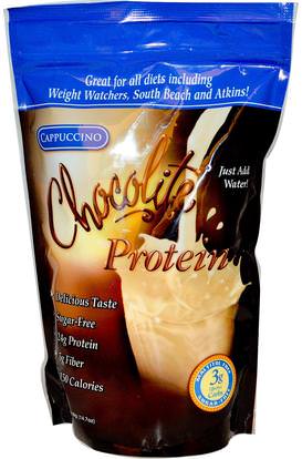 HealthSmart Foods, Inc., Chocolite Protein, Cappuccino, 14.7 oz (418 g) ,والمكملات الغذائية، يهز البروتين