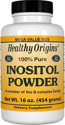 Healthy Origins, Inositol Powder, 16 oz (454 g) ,الفيتامينات، إينوزيتول