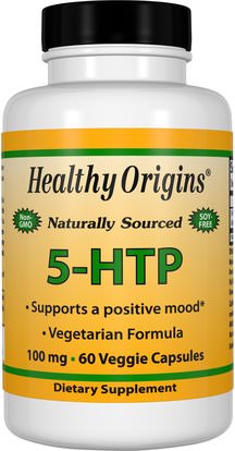 Healthy Origins, 5-HTP, 100 mg, 60 Veggie Caps ,المكملات الغذائية، 5-هتب، 5-هتب 100 ملغ