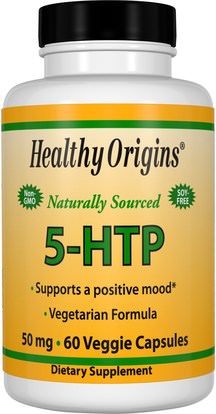 Healthy Origins, 5-HTP, 50 mg, 60 Veggie Caps ,المكملات الغذائية، 5-هتب، 5-هتب 50 ملغ