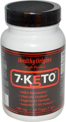 Healthy Origins, 7-Keto, 100 mg, 60 Veggie Caps ,المكملات الغذائية، 7-كيتو، ديا