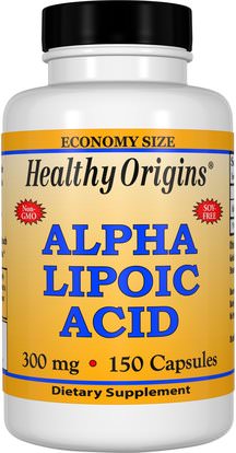 Healthy Origins, Alpha Lipoic Acid, 300 mg, 150 Capsules ,والمكملات الغذائية، ومضادات الأكسدة، ألفا حمض ليبويك، ألفا حمض ليبويك 300 ملغ