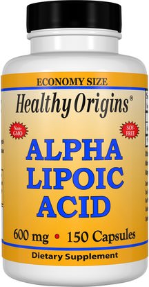Healthy Origins, Alpha Lipoic Acid, 600 mg, 150 Capsules ,والمكملات الغذائية، ومضادات الأكسدة، حمض الليبويك ألفا، ألفا حمض ليبويك 600 ملغ