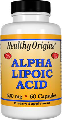 Healthy Origins, Alpha Lipoic Acid, 600 mg, 60 Capsules ,والمكملات الغذائية، ومضادات الأكسدة، حمض الليبويك ألفا، ألفا حمض ليبويك 600 ملغ