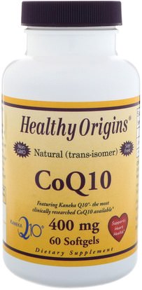 Healthy Origins, CoQ10, 400 mg, 60 Softgels ,المكملات الغذائية، أنزيم q10، coq10 400 ملغ