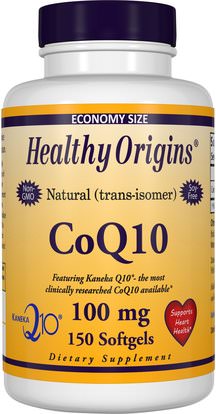 Healthy Origins, CoQ10, Kaneka Q10, 100 mg, 150 Softgels ,المكملات الغذائية، أنزيم q10، coq10