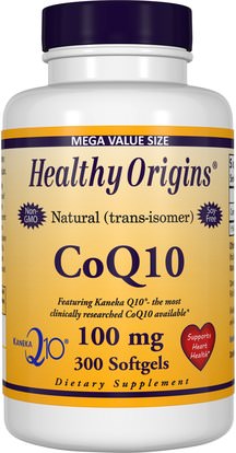 Healthy Origins, CoQ10, Kaneka Q10, 100 mg, 300 Softgels ,المكملات الغذائية، أنزيم q10، coq10