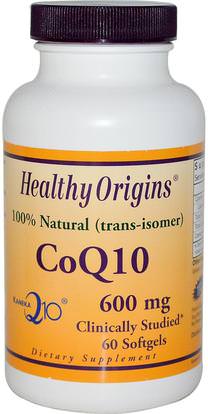 Healthy Origins, CoQ10, Kaneka Q10, 600 mg, 60 Softgels ,والمكملات الغذائية، ومضادات الأكسدة، أوبيكينول خ، أنزيم q10، coq10 600 ملغ