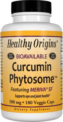 Healthy Origins, Curcumin Phytosome Featuring Meriva SF, 180 Veggie Caps ,المكملات الغذائية، مضادات الأكسدة، الكركمين