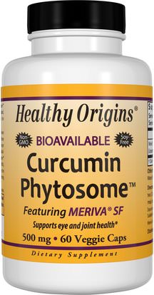 Healthy Origins, Curcumin Phytosome Featuring Meriva SF, 60 Veggie Caps ,المكملات الغذائية، مضادات الأكسدة، الكركمين