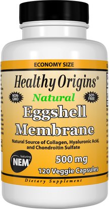 Healthy Origins, Eggshell Membrane, 500 mg, 120 Veggie Caps ,المكملات الغذائية، غشاء قشر البيض