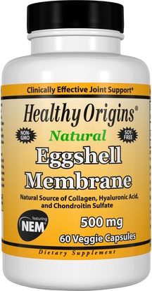 Healthy Origins, Eggshell Membrane, 500 mg, 60 Veggie Caps ,المكملات الغذائية، غشاء قشر البيض