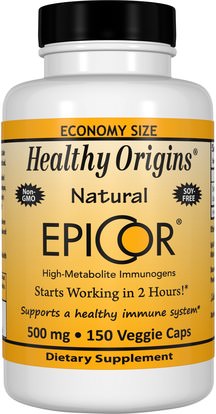 Healthy Origins, EpiCor, 500 mg, 150 Veggie Caps ,والصحة، والانفلونزا الباردة والفيروسية، إبيكور، جهاز المناعة