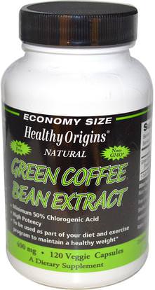 Healthy Origins, Green Coffee Bean Extract, 400 mg, 120 Veggie Capsules ,والمكملات الغذائية، ومضادات الأكسدة، واستخراج حبوب البن الخضراء