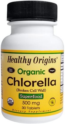 Healthy Origins, Organic Chlorella, 30 Tablets ,المكملات الغذائية، سوبرفوودس، كلوريلا