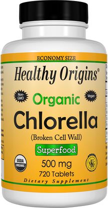 Healthy Origins, Organic, Chlorella, 720 Tablets ,المكملات الغذائية، سوبرفوودس، كلوريلا