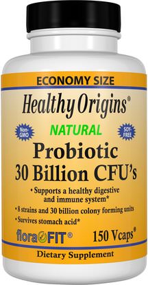 Healthy Origins, Probiotic, 30 Billion CFUs, 150 Vcaps ,المكملات الغذائية، البروبيوتيك، استقرت البروبيوتيك