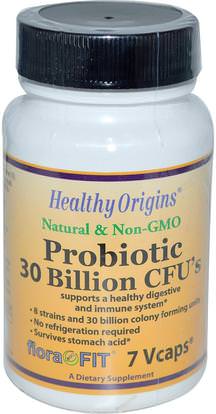 Healthy Origins, Probiotics 30 Billion CFUs, 7 Vcaps ,المكملات الغذائية، البروبيوتيك