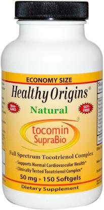 Healthy Origins, Tocomin SupraBio, 50 mg, 150 Softgels ,الفيتامينات، فيتامين e، فيتامين e توكوترينولز