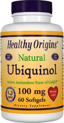 Healthy Origins, Ubiquinol, Kaneka QH, 100 mg, 60 Softgels ,المكملات الغذائية، مضادات الأكسدة، أوبيكينول خ، أوبيكينول coq10